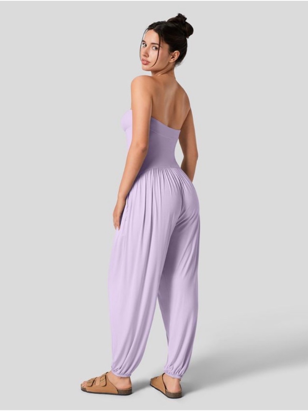 HALARA Lavender Strapless Harem Jumpsuit - Picture 2 of 9